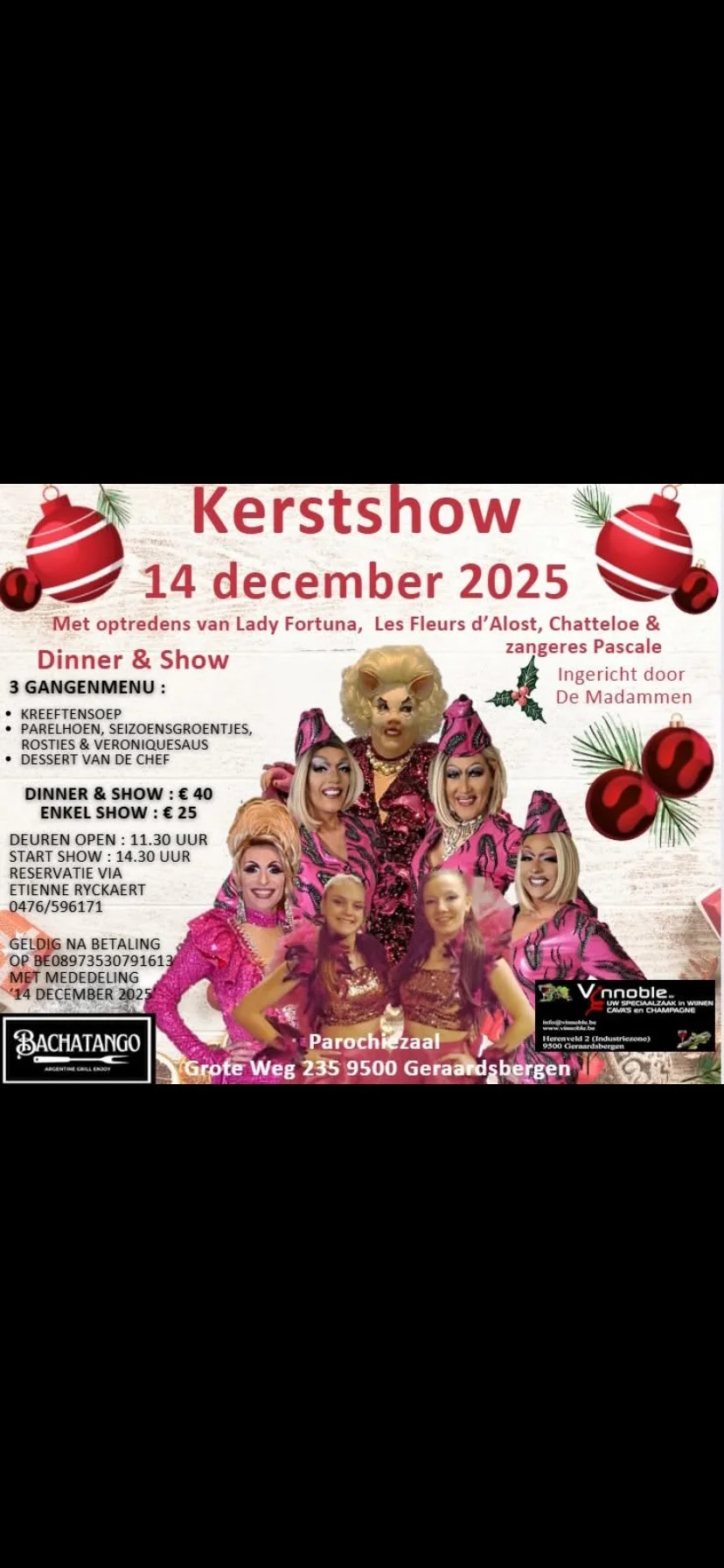 Kerstshow van Lady Fortuna & Les Fleurs d' Alost