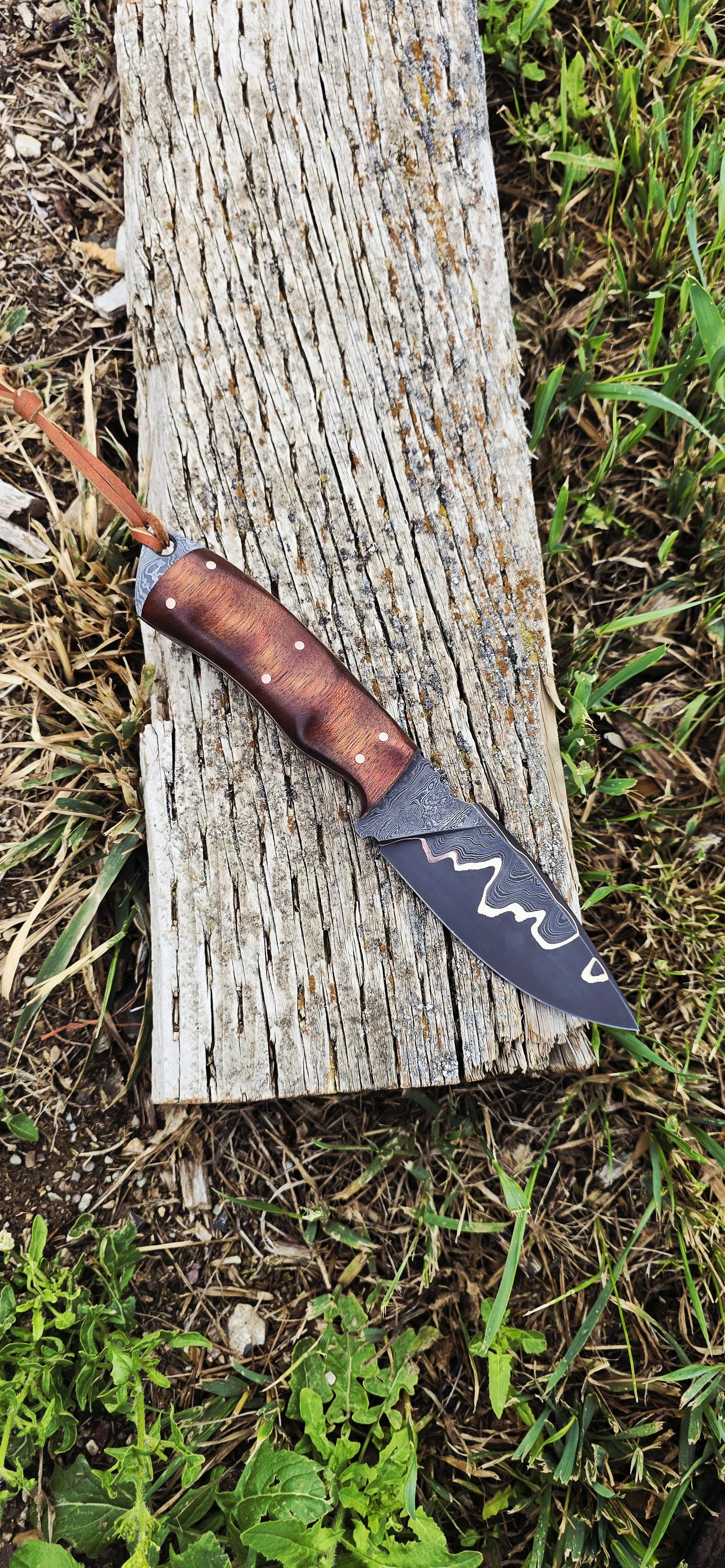 Copper mai drop point with Bolivian Rosewood