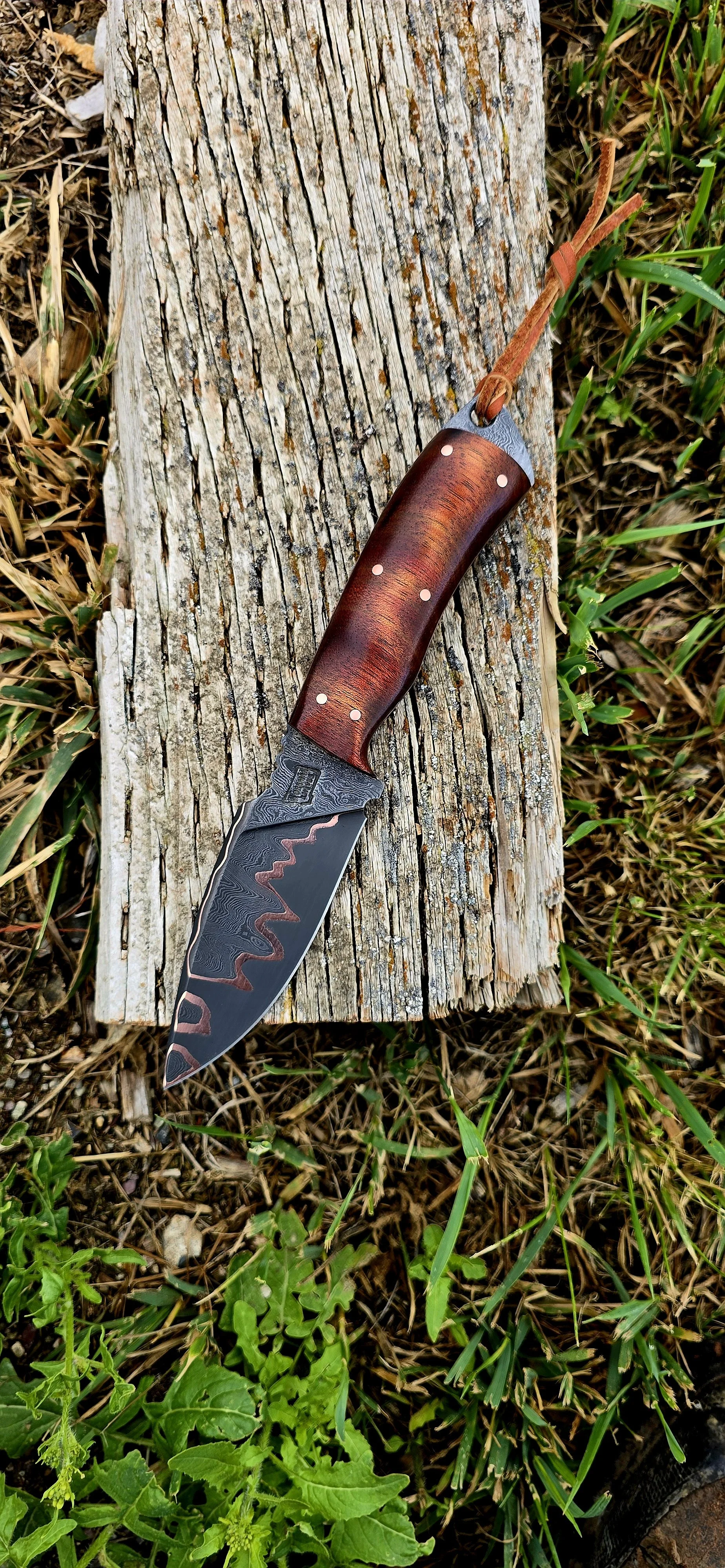 Copper mai drop point with Bolivian Rosewood
