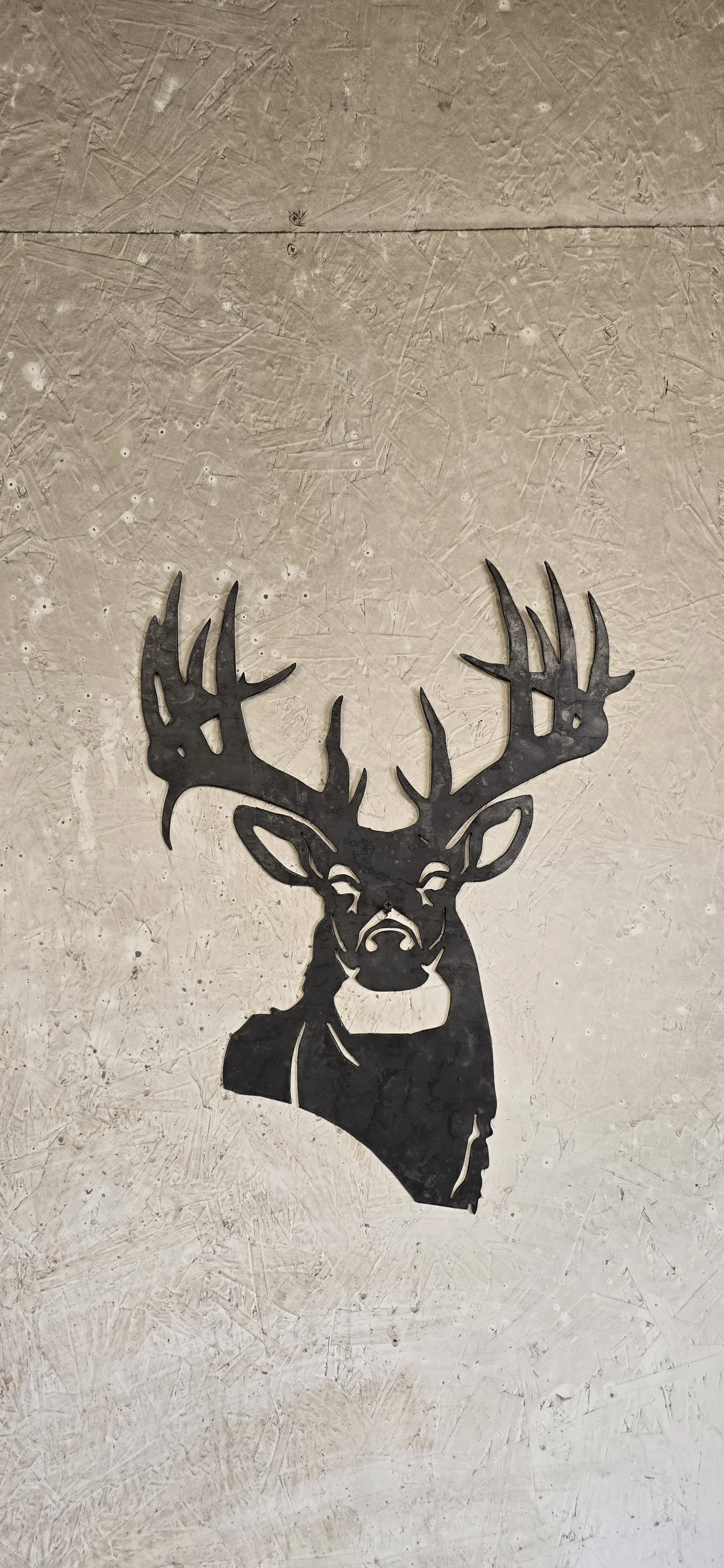 Steel whitetail deer silhouette
