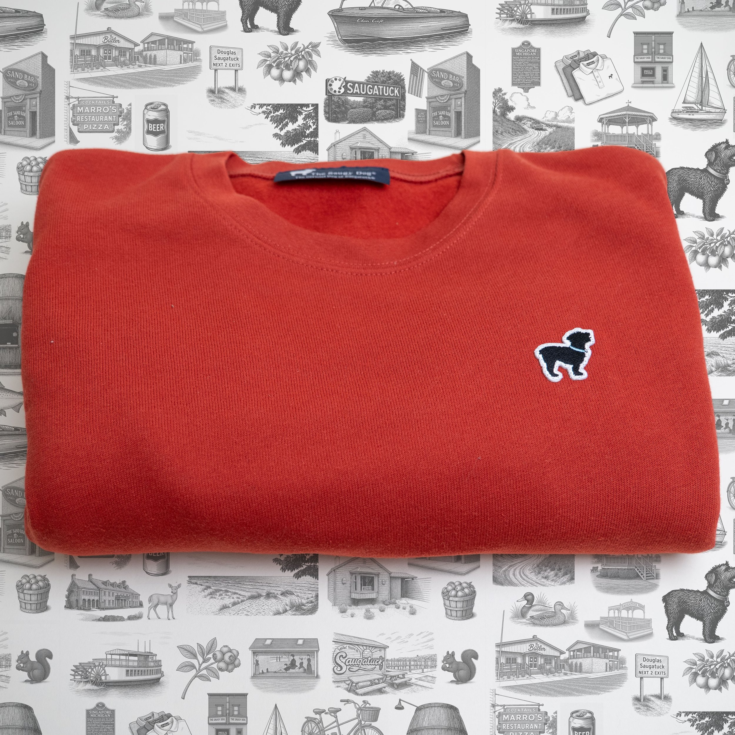 The Saugy Dog_Premium_Sweatshirt_Sailing_Orange.jpg