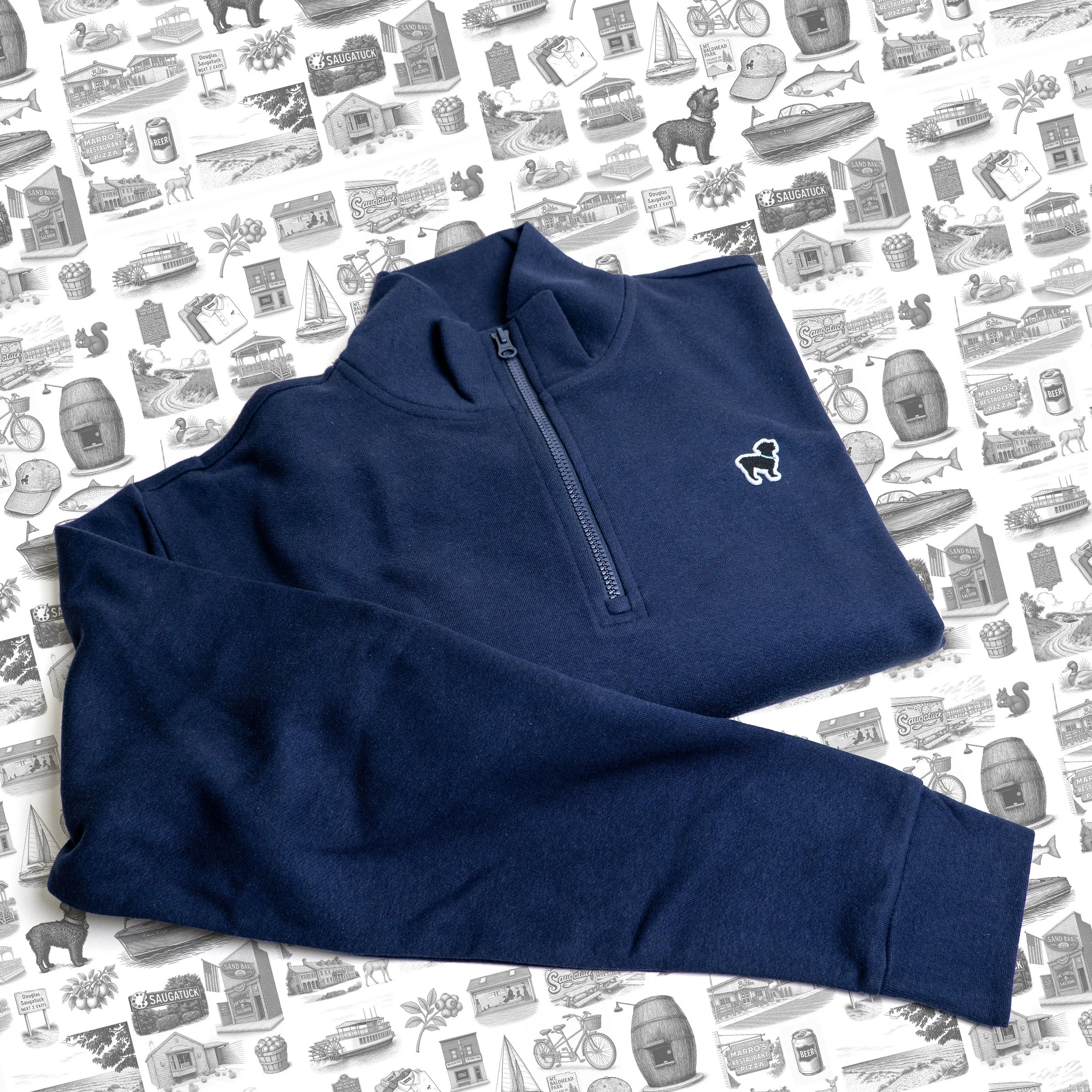 Premium Quarter Zip The Official Dog of Saugatuck® | The Saugy Dog®