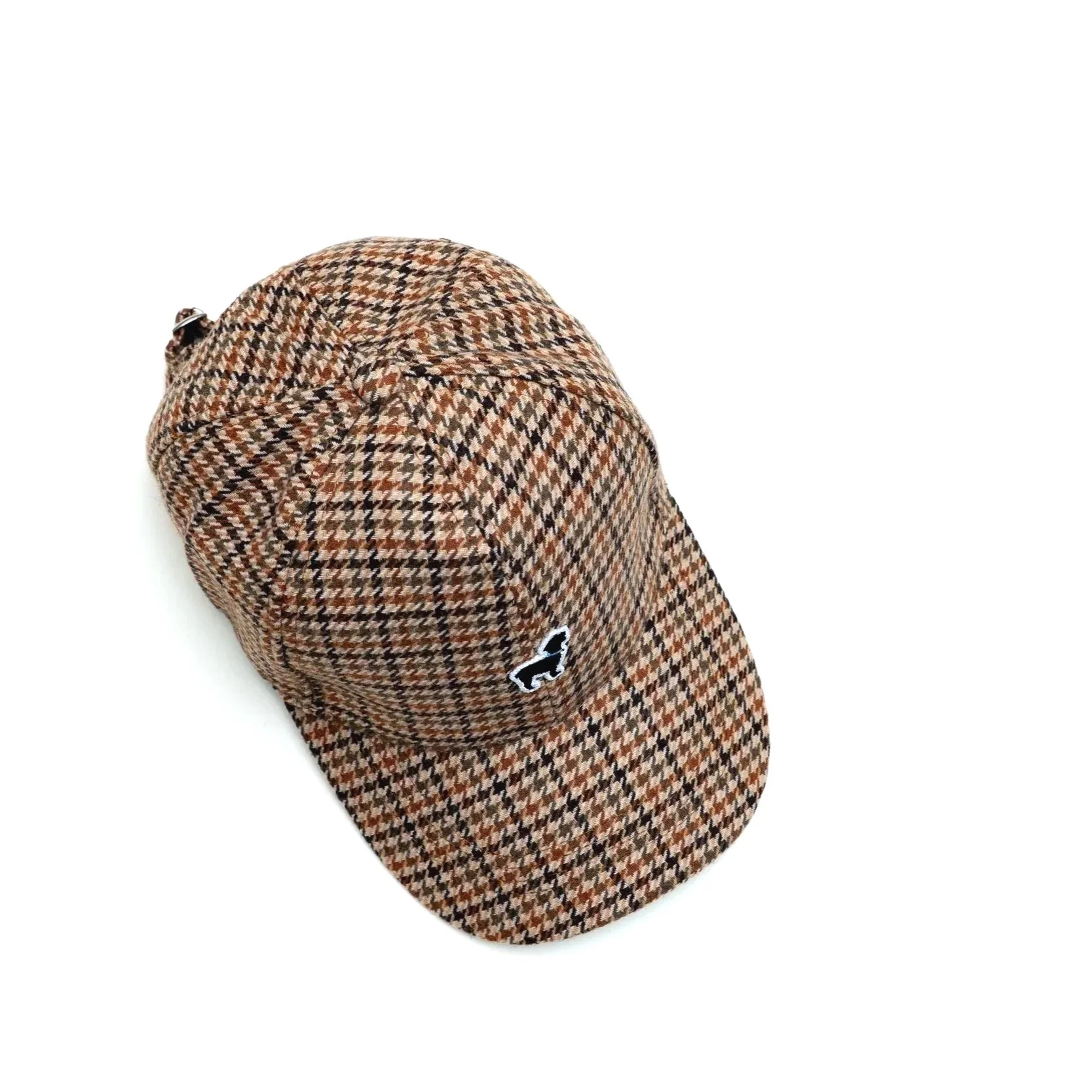 The Saugy Dog® houndstooth cap, top view