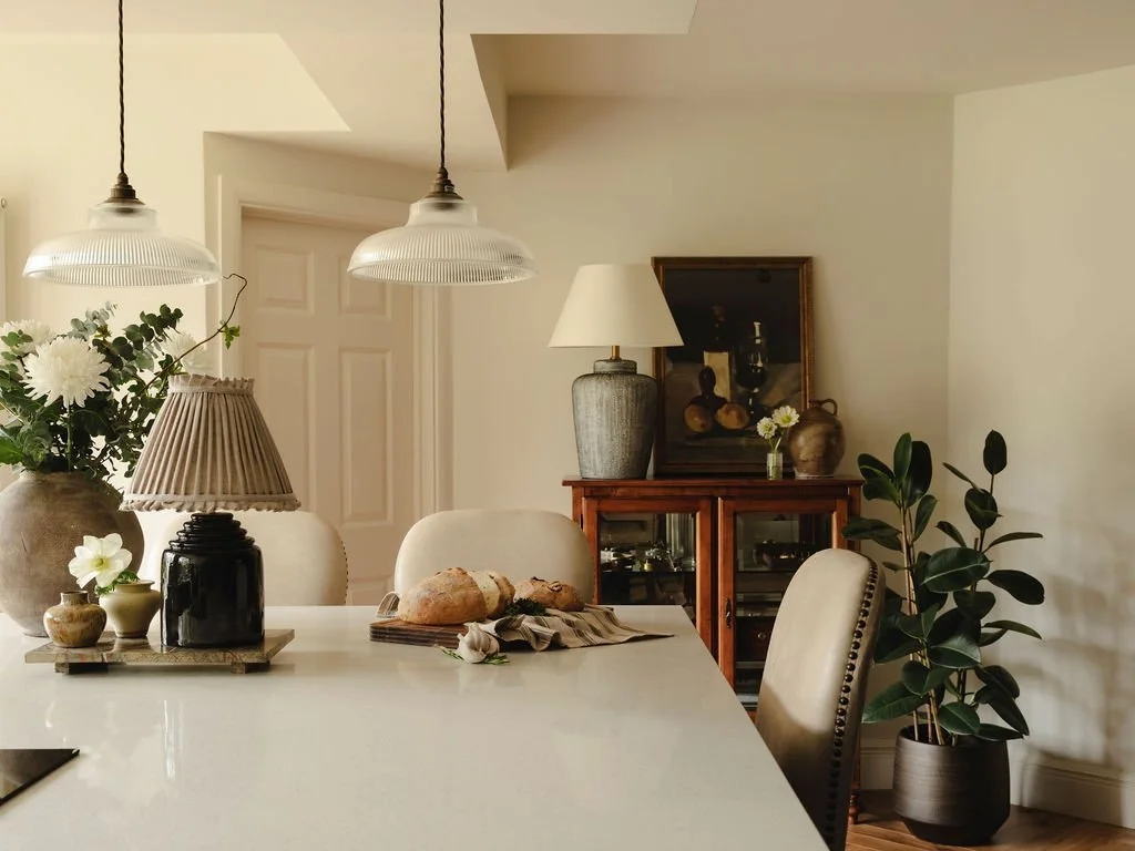 Family kitchen dining space designed by Sarah Ferreira Interiors