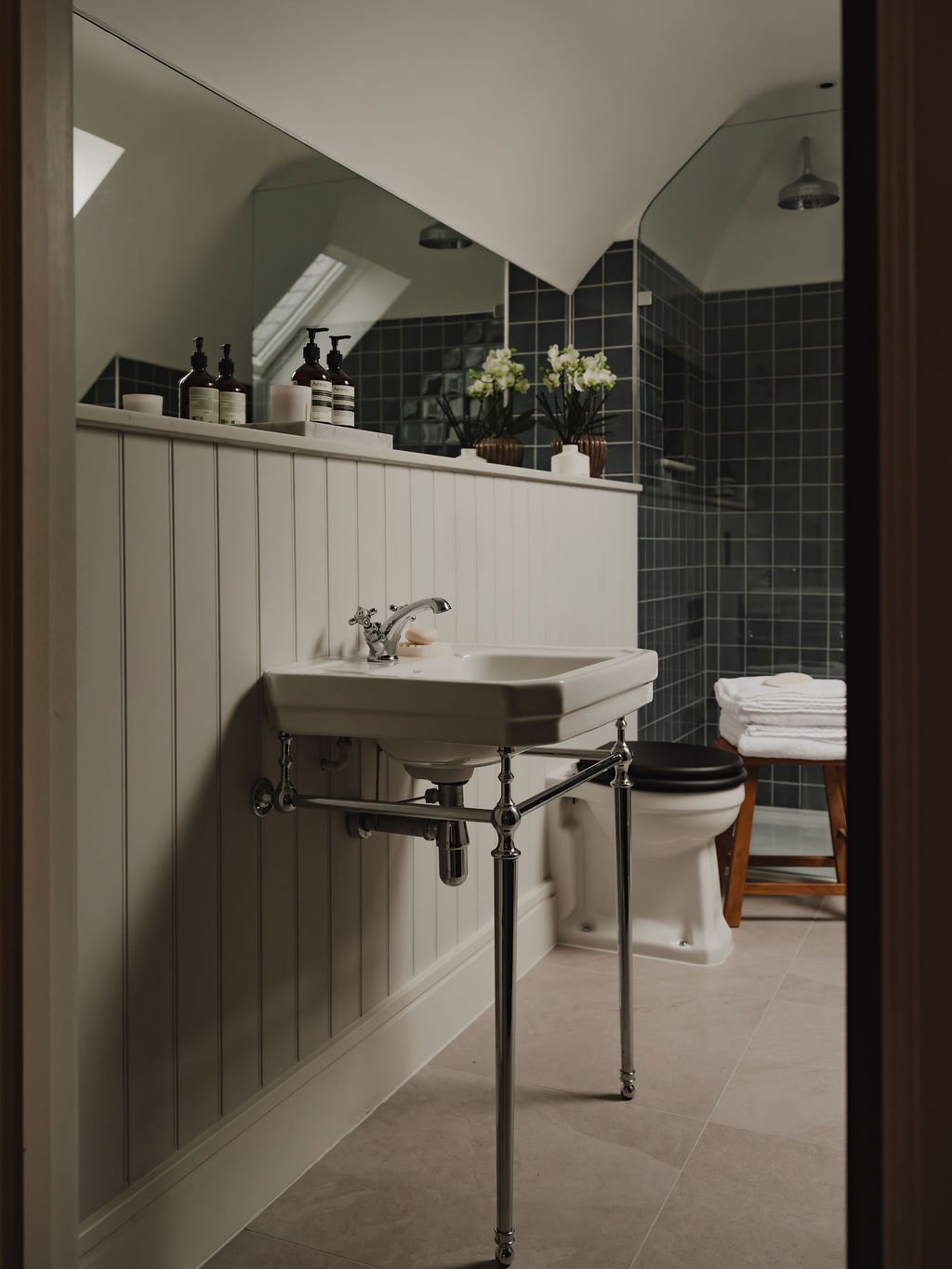 Guest bathroom styling in Bourne End creating a calm, inviting atmosphere through thoughtful details
