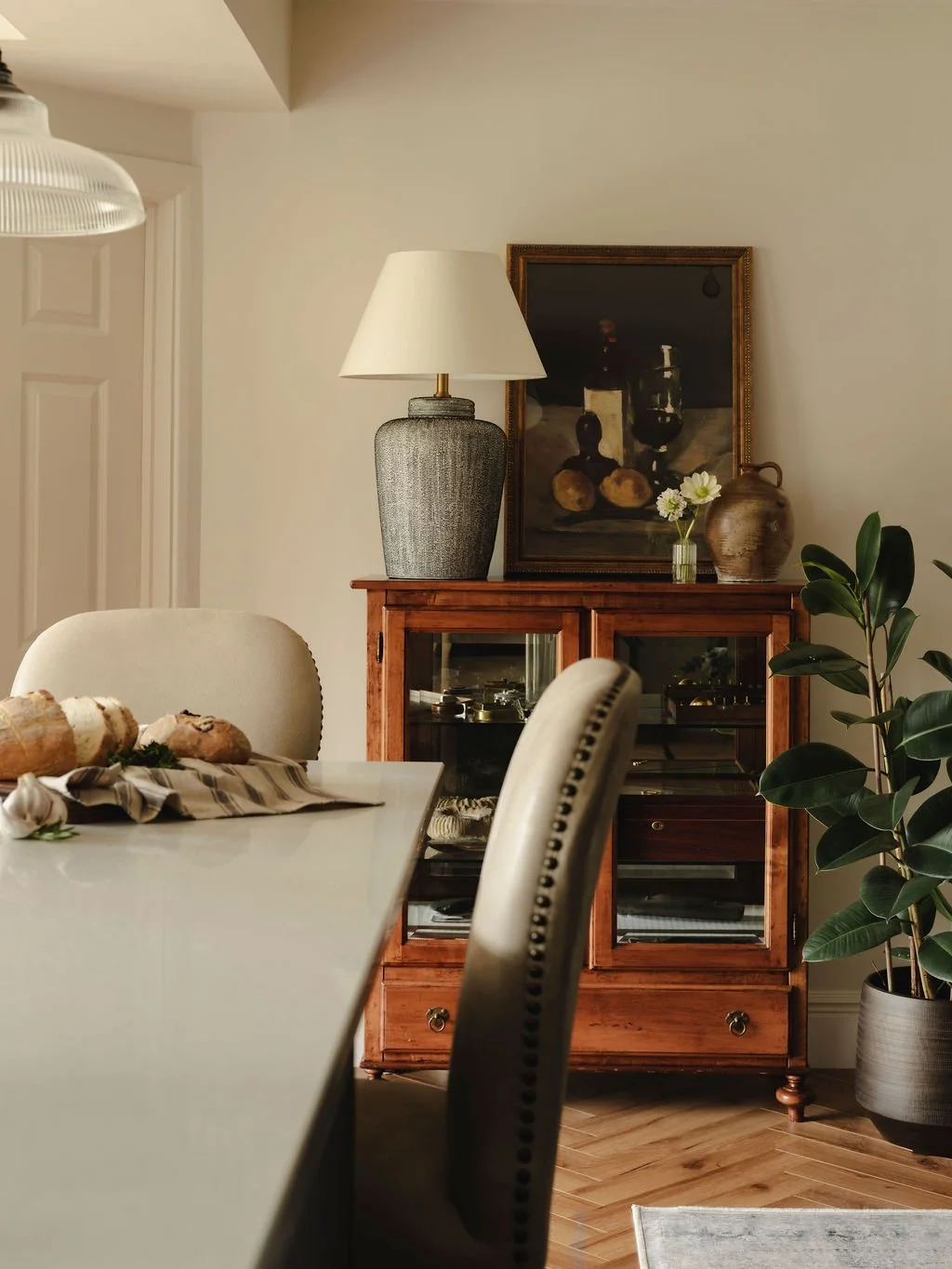 Kitchen transformation in Beaconsfield featuring new flooring and lighting