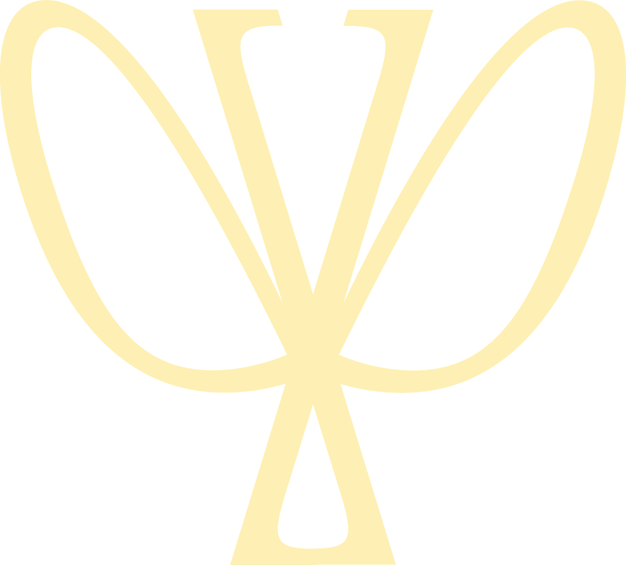 Geometric drawing of an outline square with sections divided by vertical, horizontal, and half circle lines.