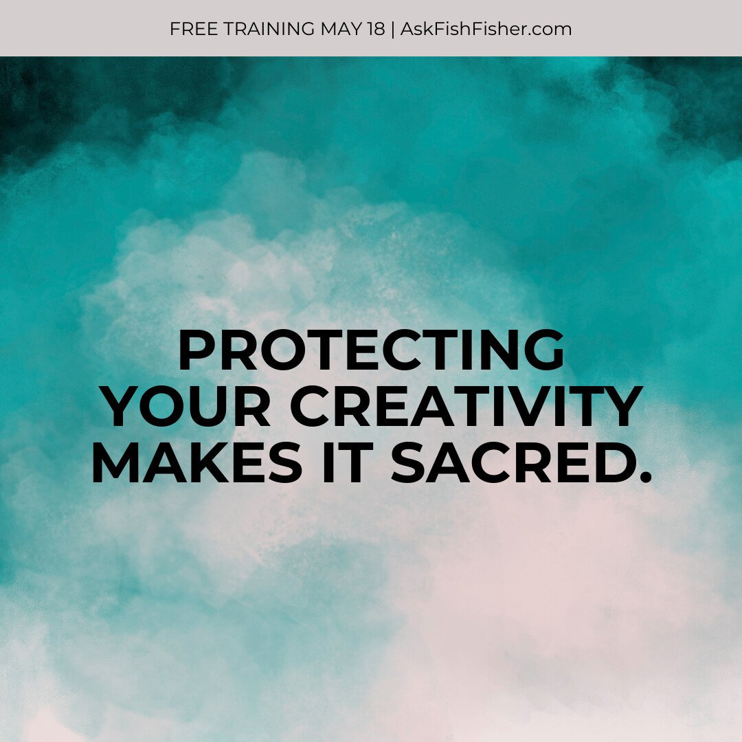 It's simple. But that doesn't mean it's easy. 

Come spend an hour with me on May 18 to talk about your sacred creativity and how to protect it even when it feels impossible.