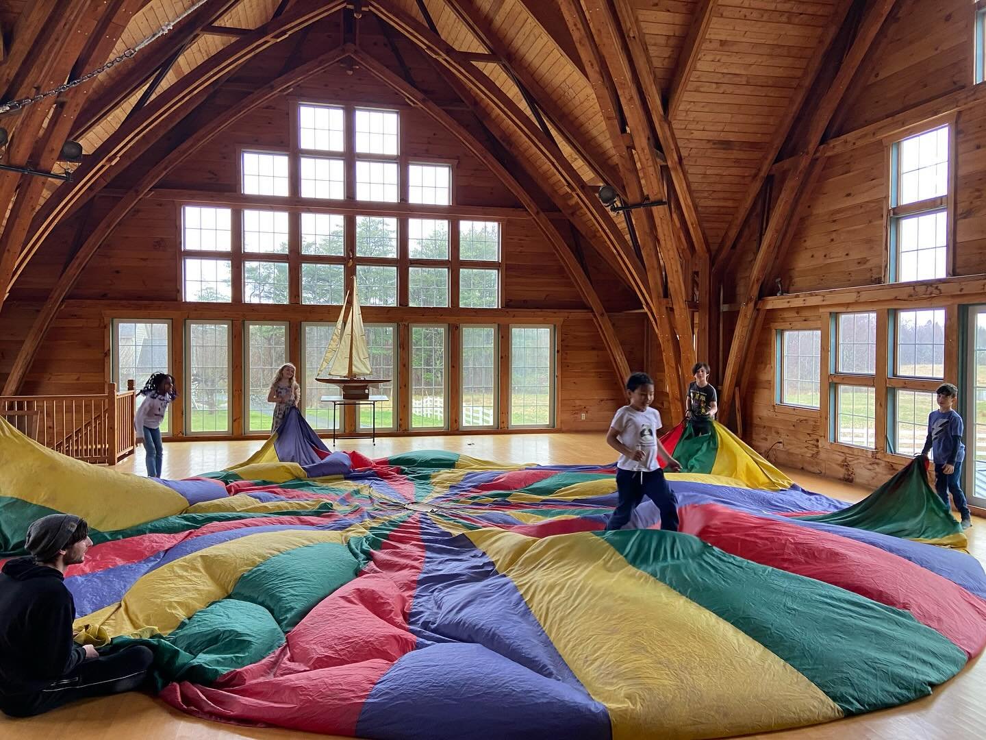 Thank you to our dear friends over @bramblehillamherst for letting us use the Big Blue Barn while our gym was being used as a performance space for our play! We are so grateful for your support! ❤️#commonschool #amherstma