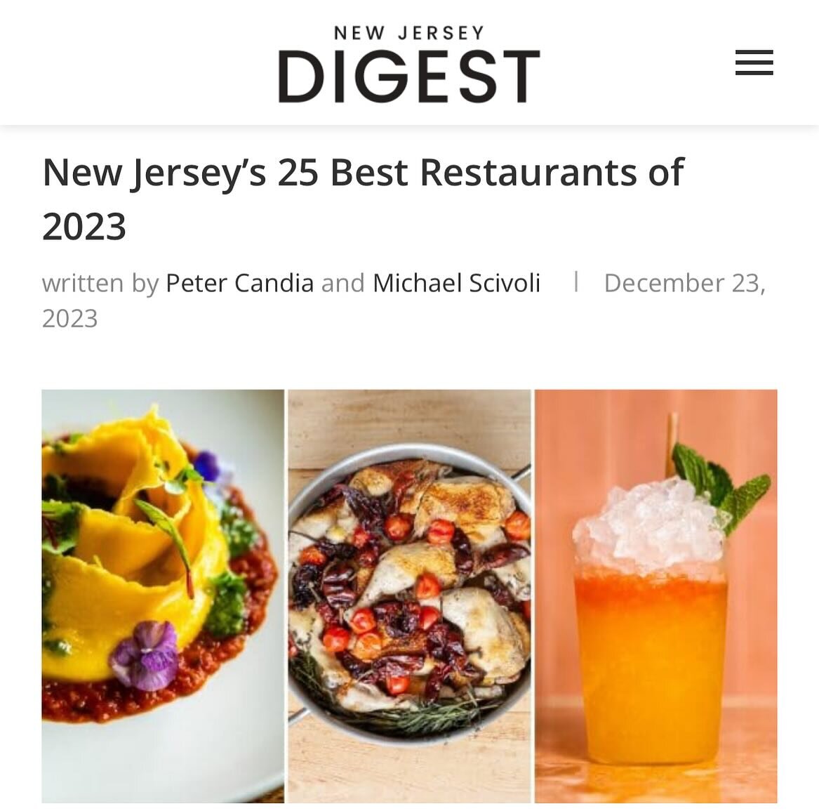 We are honored to be named by @njdigest as one of New Jersey&rsquo;s Top 25 Restaurants! Special thanks to @pete.candia and @scivolski for the recognition, and cheers to Black Sheep Team for making it happen! 

🐏 🎉🍾🥂🎩

#njeats #foodie #njrestaur