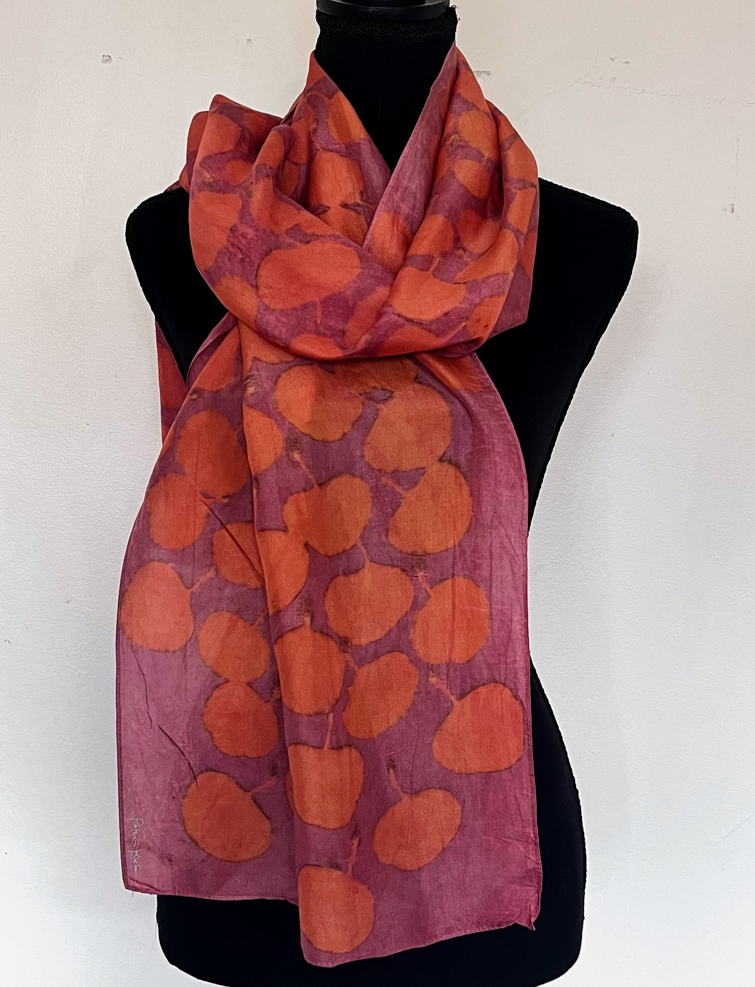 Eucalyptus and Madder | 8mm silk habotai