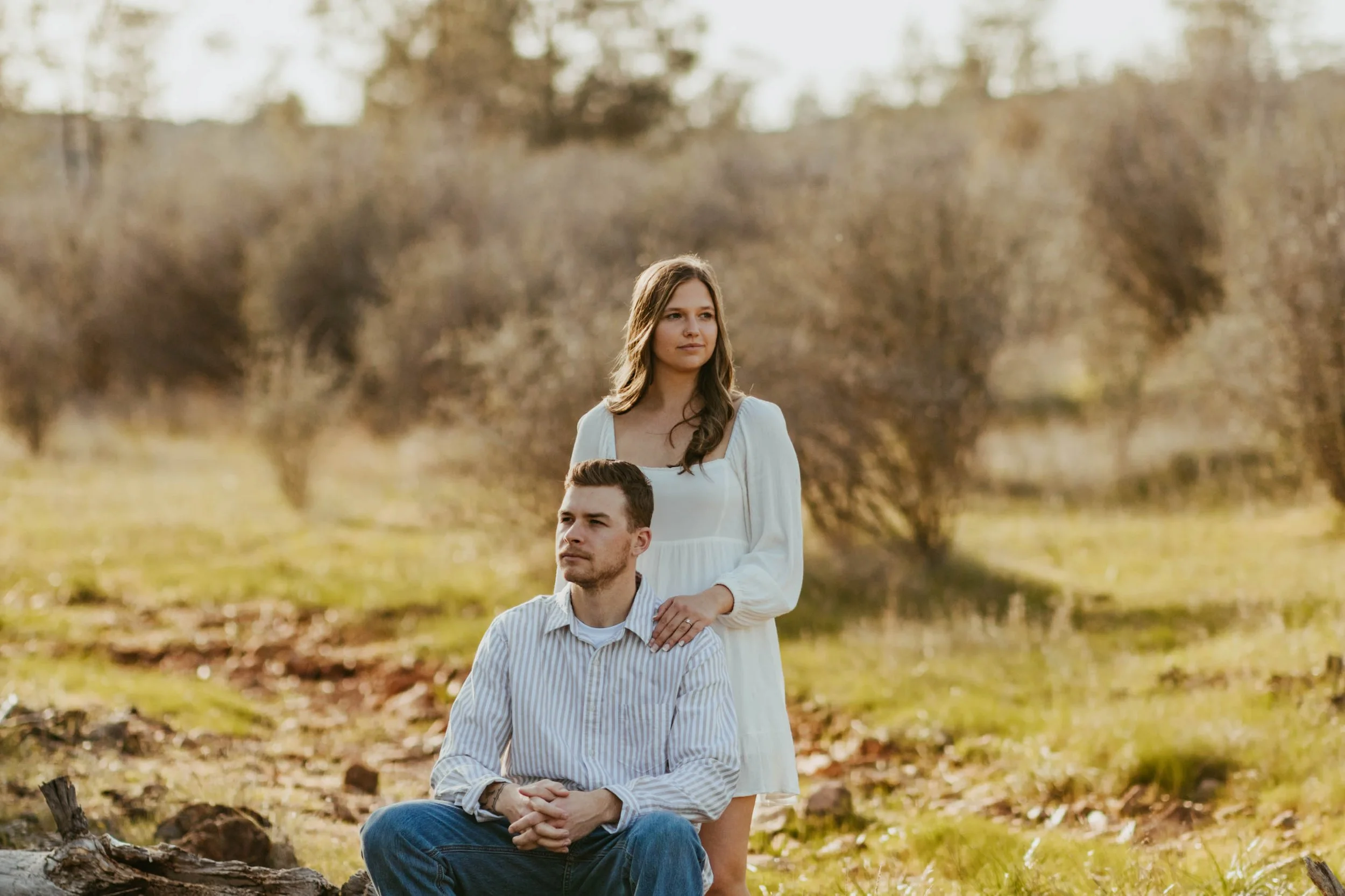 Red Hills + Wildflowers Engagement Session