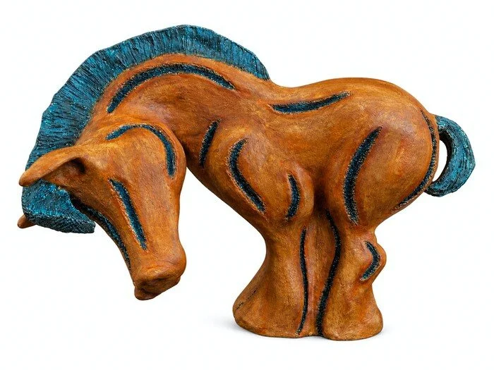"Blue Boy" Karen Stern Stoneware Clay 7" x 11" x 4" 2025 
$325 