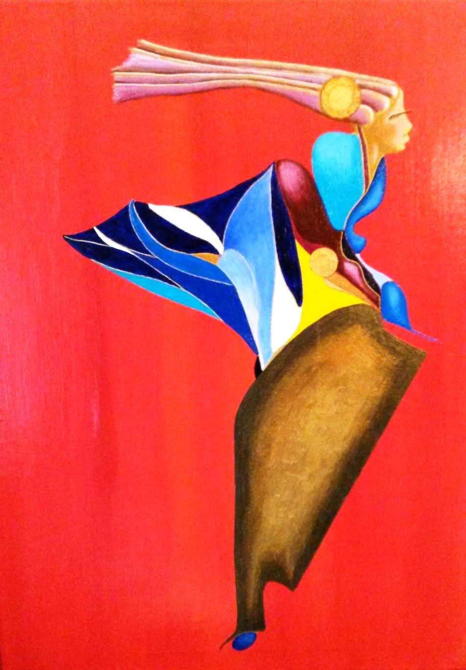 "Butterfly Woman" Mark Pol Amsterdam, Holland, Netherlands Acryl on Canvas 50 cm x 40 cm 2014 $750 