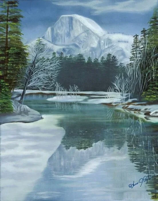 "Half Dome Reflections" Lana Tyler Oil on Canvas 14" x 11" 
2011 $1,625 