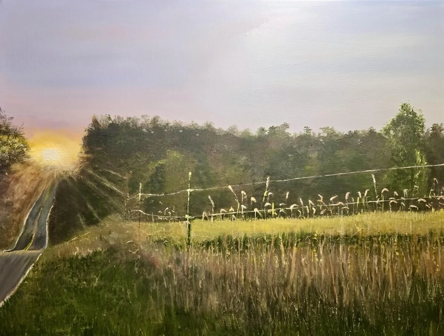 "Sunset on a Tennessee Back Road" Crystal Sons Acrylic 11" x 14" 
2025 $300 