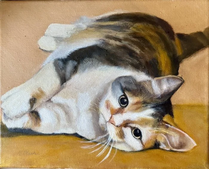 "Playtime" 
Nancy Blacker Oil on Canvas 9" x 12" 
2025 
NFS 