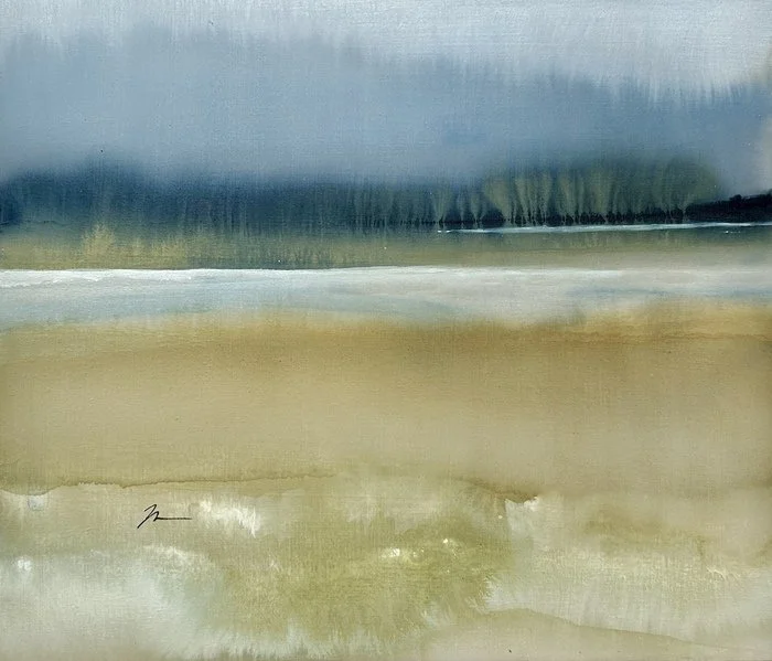 "Secrets of Solitude" Lee Monts Watercolor and Gouache 10.25" x 12"  
2024 $780 