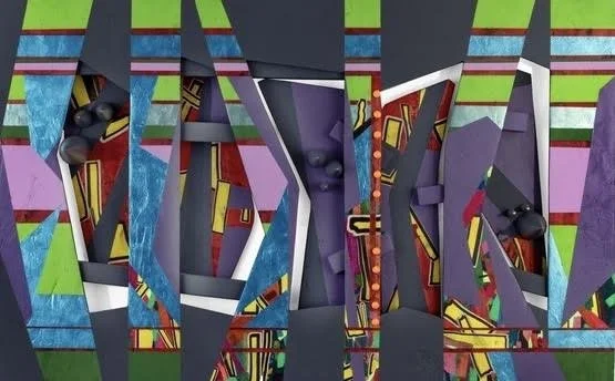 "Etude in C Minor" Robert Hyatt Sculpture, Mixed Media 30" x 48" x 9" 2024 $3,300 