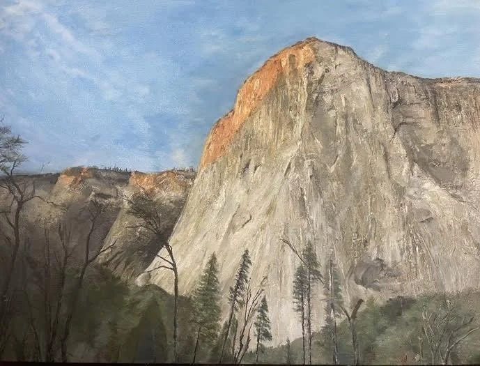 "Sunset at Half Dome" Jian Guo 
Oil Painting 18" x 24" 2025 
NFS 