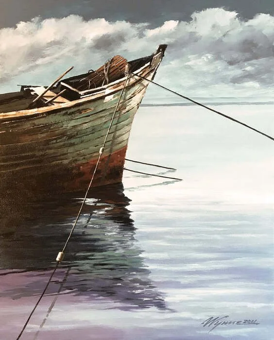 "Memory of Gloucester" Robert Wynne Acrylic on Canvas 16" x 20" 
2021 $1,400 