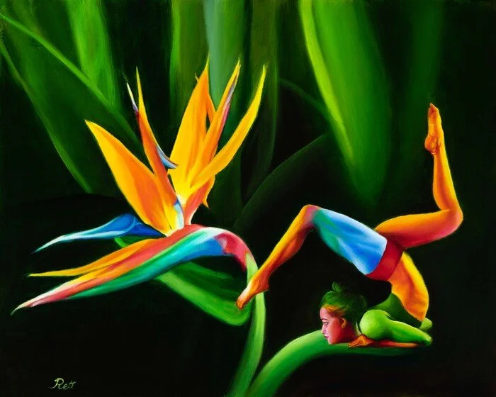 "Birds of Paradise" Loretta McNair Oil 16" x 20" 
2020 $900 
