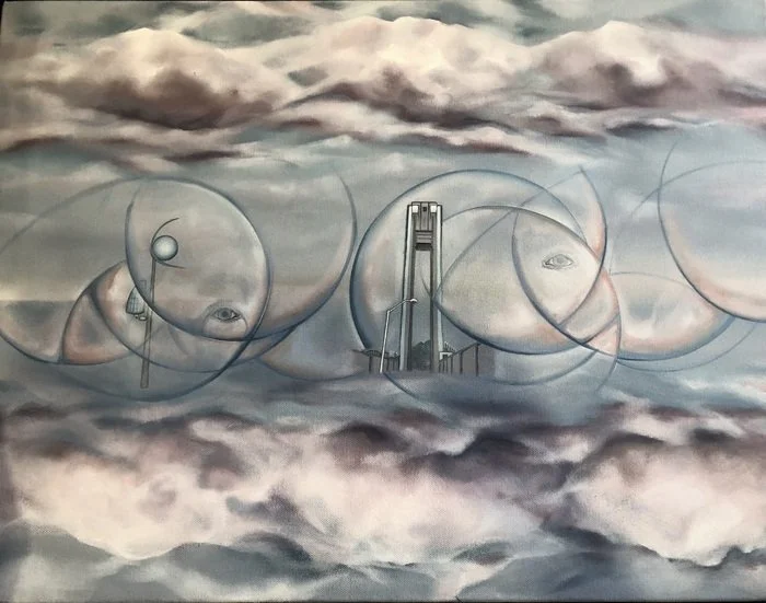 "Running Over the Randall’s Island Bridge" Vesna Cvetkovic Oil on canvas 18" x 24" 
2024 $45,000 