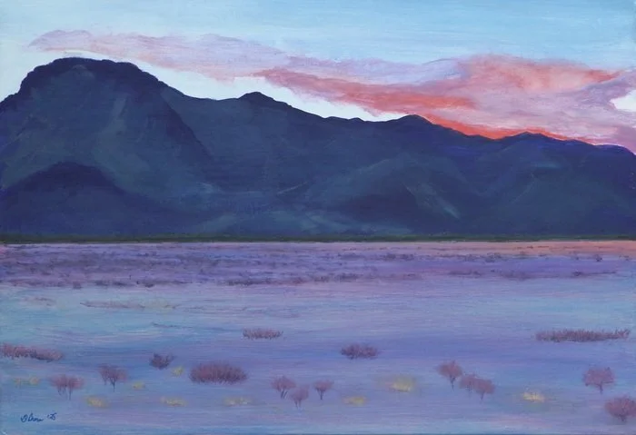 "Anza Borrego Desert at Sunset" Diana Brown 
Acrylic 18" x 24" 
2024 
$1,500 