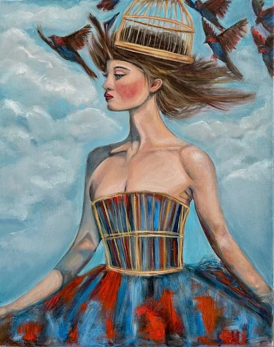 "Fly Away" Susan Magine 
Oil 14" x 11" 
2026 
$800 
