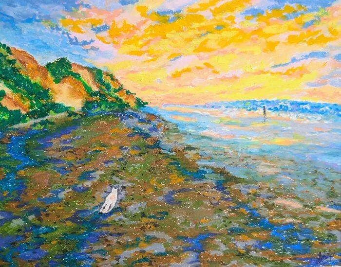 "Toward You" 
Shilpi Chakrabarti 
Oil Pastel on Paper 
7.5" x 9.5" 
2026 
$250 