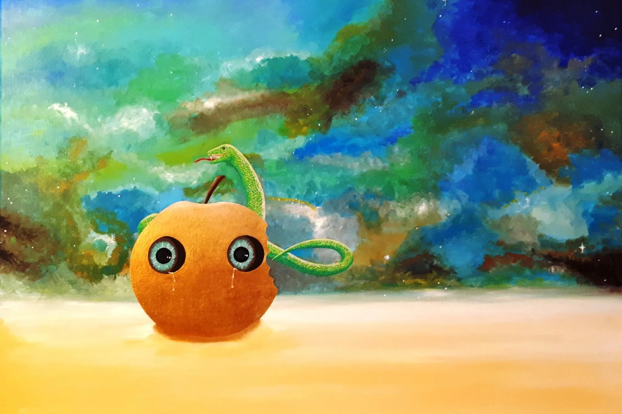 "Paradise Lost" Mark Pol Amsterdam, Holland, Netherlands  Acryl on Canvas 60 cm x 80 cm  2020 $1750 