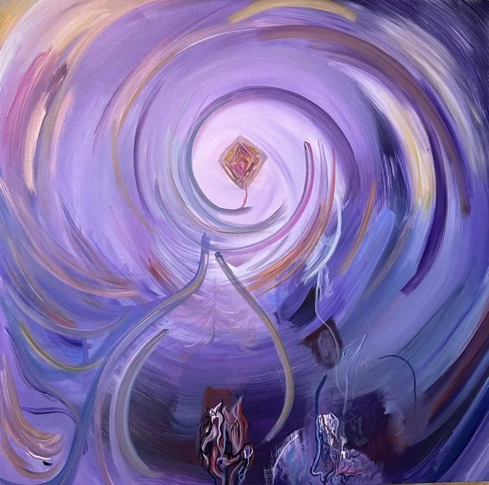 "Purple Presence" Stephanie Bishop 
Acrylic 48" x 48" 
2026 
$850 