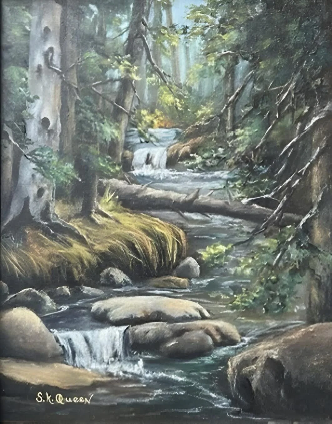 "A River Runs Through It" Sheri Queen Oil 15" x 18" 
2024 $425 