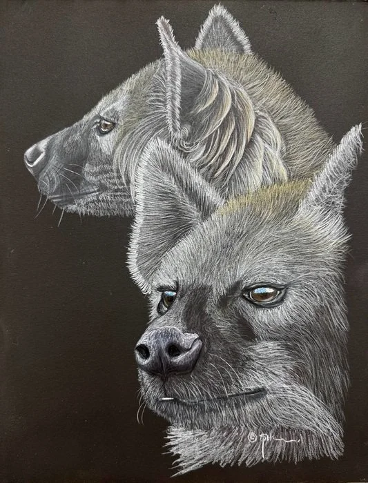 "On Guard" 
Deborah St. John Colored Pencil 13" x 10" 
2025 
$500 