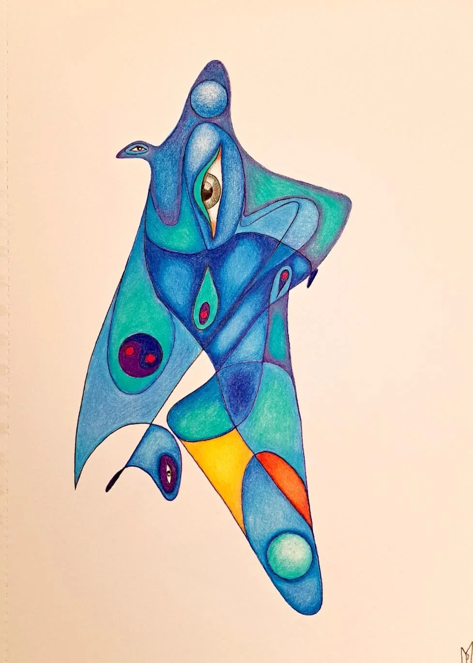 "Eye of a Dying Animal" Mark Pol Amsterdam, Holland, Netherlands 
Colored Pencil on Paper 2023 $750 