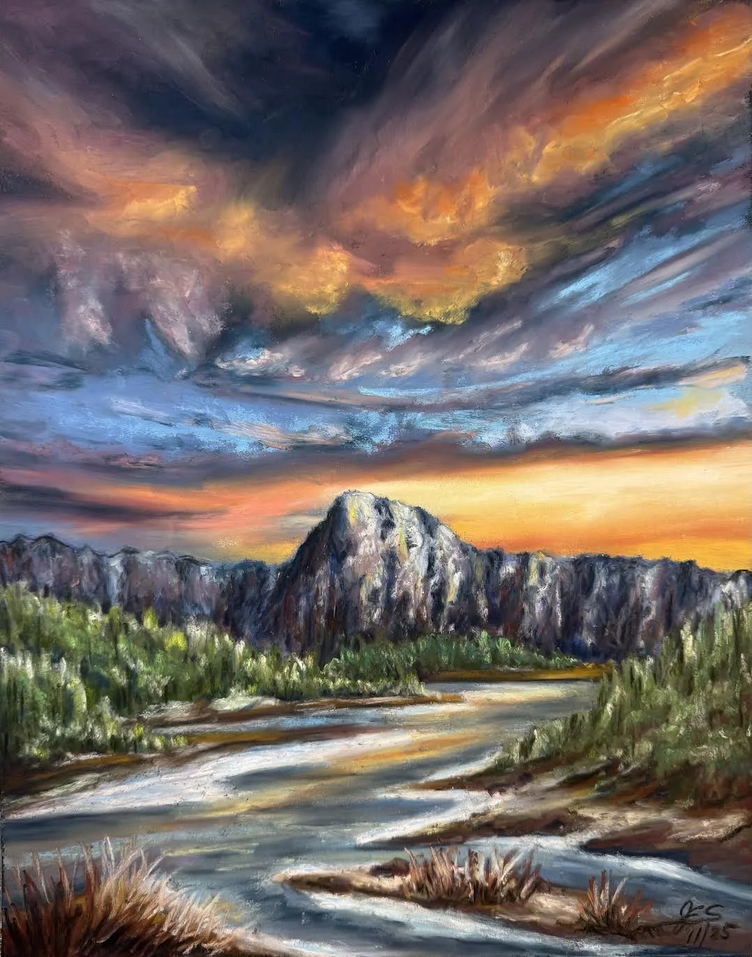 "Prelude to Winter" Jim Slavik Lakewood, CO, USA Soft Pastels 14" x 11" 2025 
$549 