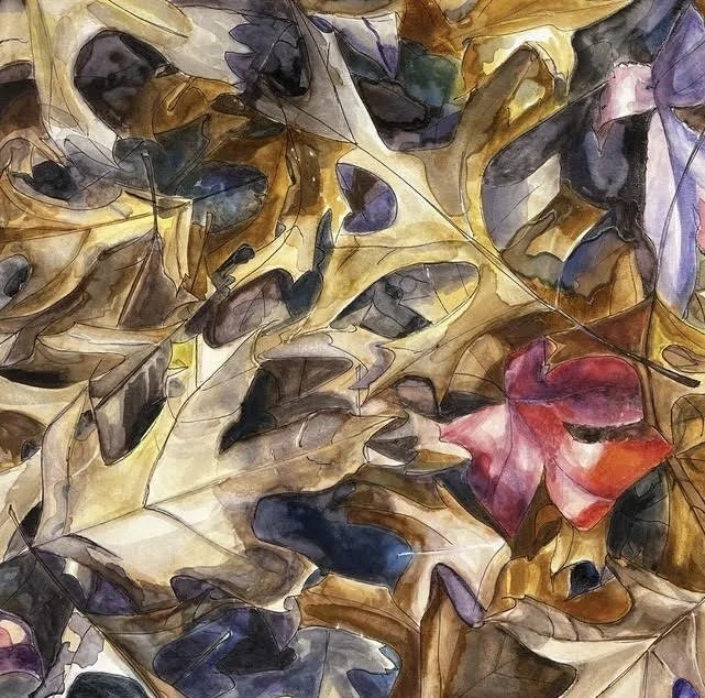 "Fallen" 
Hallee Palermo Watercolor 
16" x 16" 
2026 
$175 
