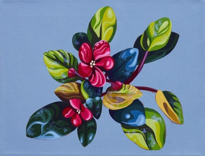 "Violet" 
Alexandra Carcich 
Acrylic on Canvas 14" x 11" 
2025 
$1,500 