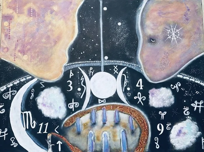 "Identity" Marsha Mees Mixed Media 30" x 40" 
2025 $555 