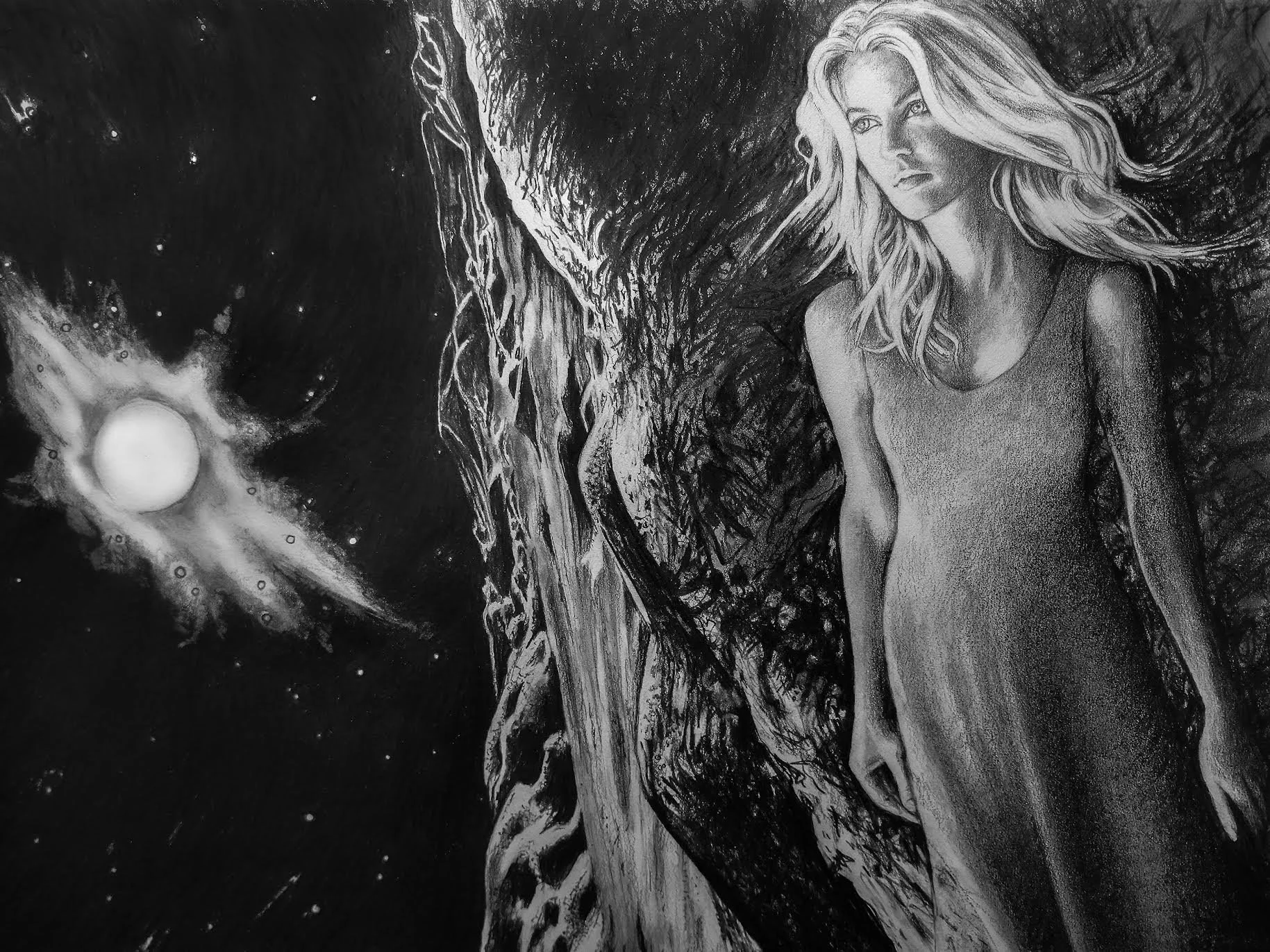 "Out of the Shadows" John Calabrese  2nd Year Invitee  Denton, TX, USA Graphite Pencil on Paper 16" x 20" 2024 $2100 