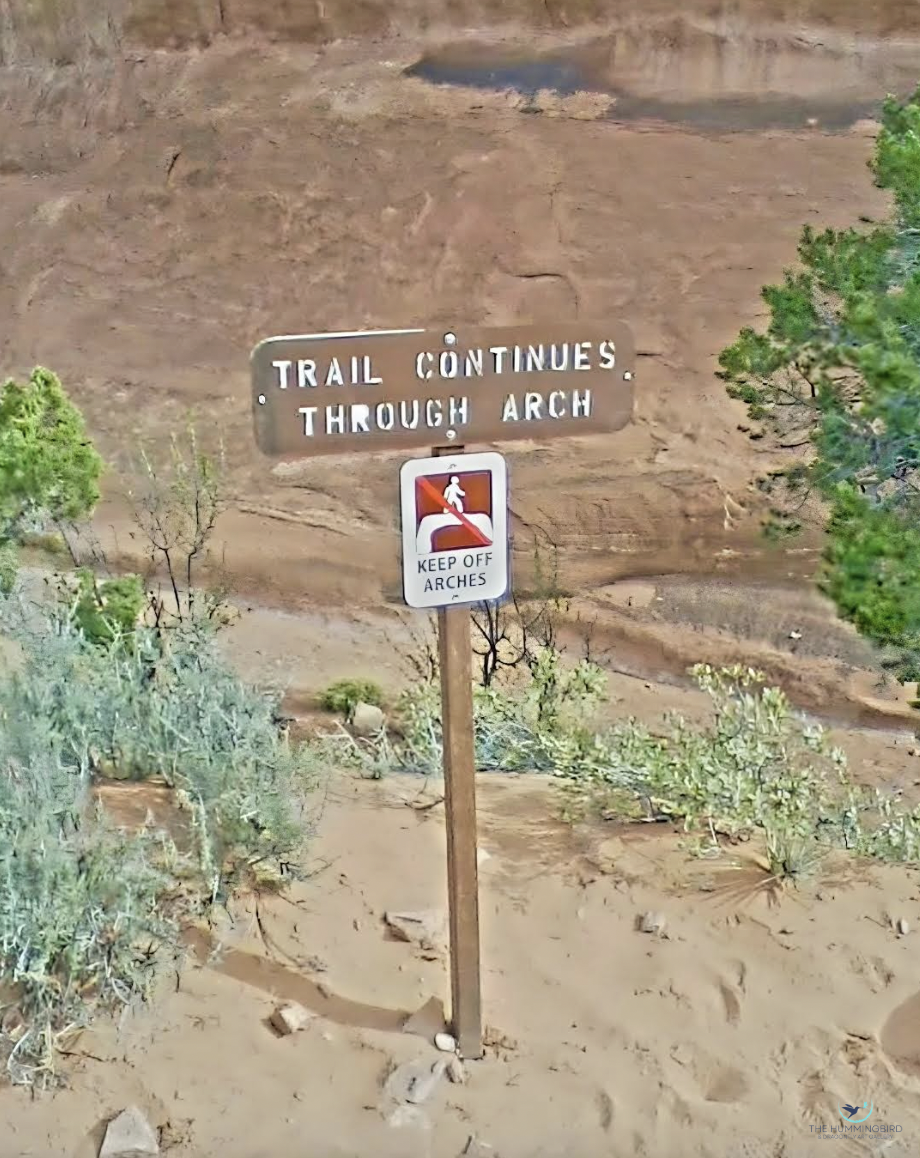 "Trail Continues Through Arch... KEEP OFF ARCHES (This is 2026)" 
Bill Buipert Enhanced Photography 8" x 10" 
2026 SOLD 