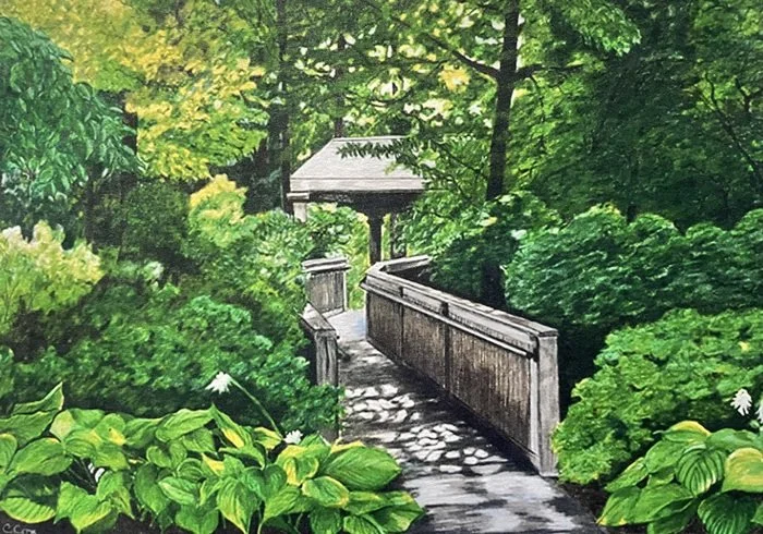"Pathway to Secret Garden" Cheryl Cox 100 Colored Pencil 18" x 24"  
2019 $1,200 