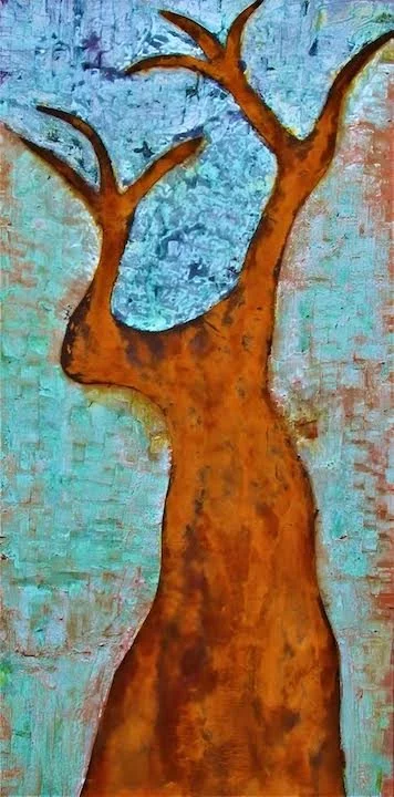 "All that Jazz (bas relief)"
 Ed Whitmore Oxidized Metal Effects Paint on Chiseled Wood 48" x 22" 
2022 $3,500 