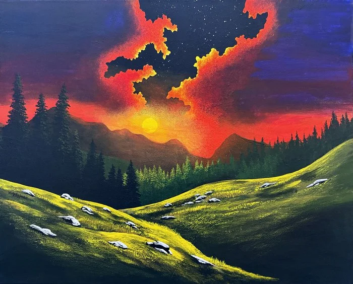 "Perhaps There Is. . ." Richard Mittelstadt Acrylics 24" x 30" 
2026 $710 