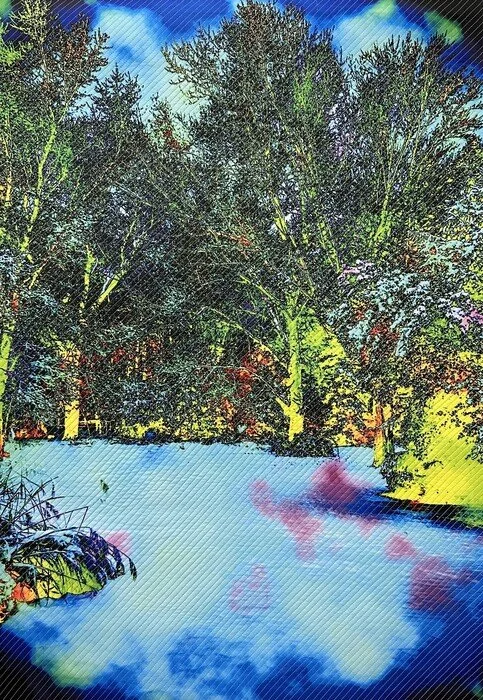 "Golden Pond" Vince Quevedo Art Quilt 36" x 27.5" 
2024 NFS 