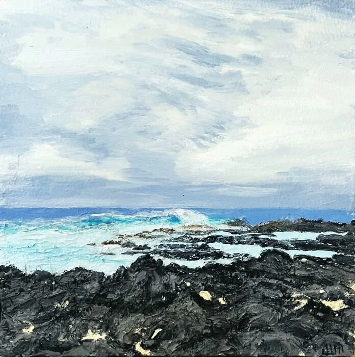 "Ka Lae, Hawaii" 
Joan Meade Sculptural Acrylics 8" x 8" 
2026 
$150 