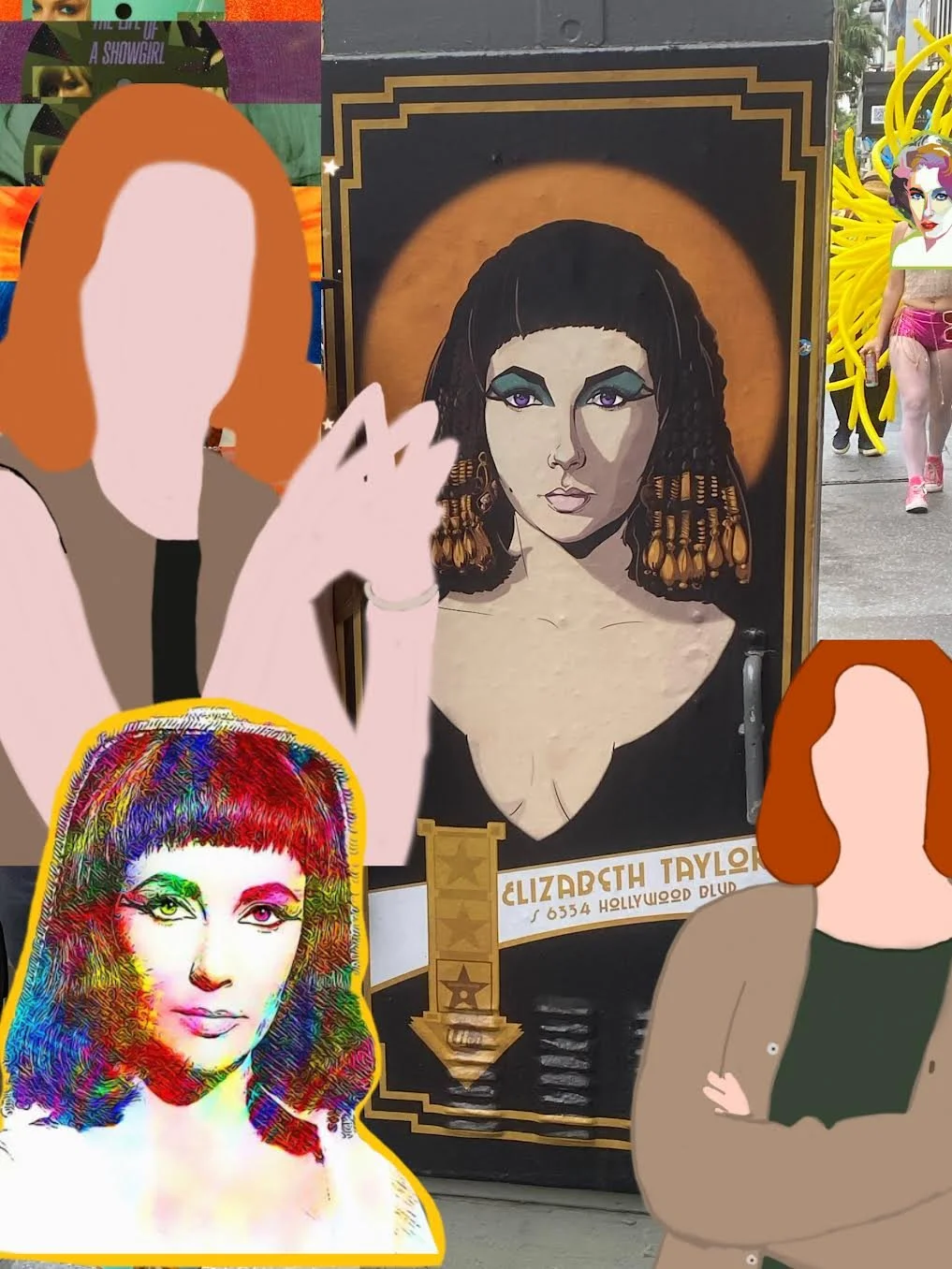 "I Dream of Cleopatra" Daniel J. Thompson Mixed Media Collage 18" x 14" 
2024 $250 