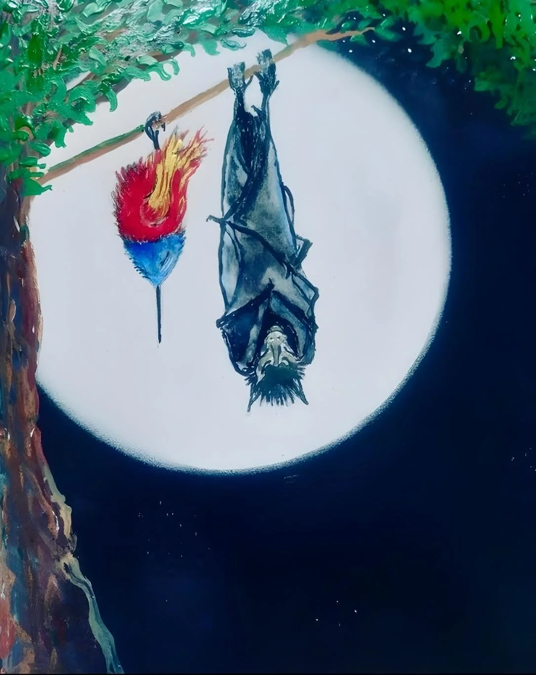 "Topor Roost" Gabriel McLeod Acrylic 17" x 11" 
2023 $2,020 