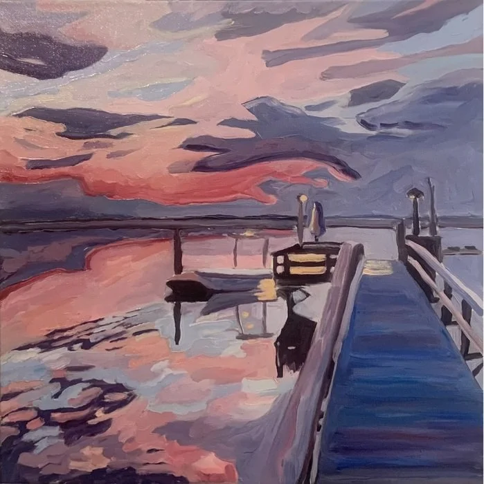 "Eleanor" Helen Cardamone 
Oil on Canvas 20" x 20" 
2025 
$600 