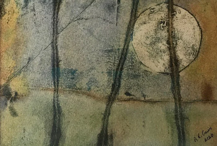 "Reflect" 
April Gavin 
Monotype 5" x 7" 
2020 
$175 